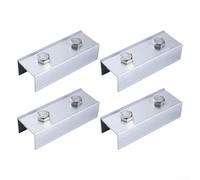 Yuanpgky Conector de riel de módulo solar de aluminio para sistema de montaje fotovoltaico, diseño en forma de C para un ajuste seguro, compatible con techos planos e inclinados, 120 x 41 x 30 mm