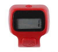Yuanpgky Contador electrónico con pantalla LED grande para contar claramente hasta 99,999, diseño ergonómico de mano con botón silencioso, agarre cómodo para un uso prolongado (rojo)