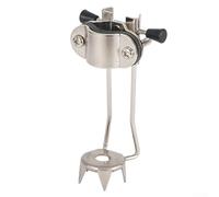 Yuanpgky Crampones de bastones de senderismo de acero inoxidable, puntas de bastón antideslizantes para senderismo, garras de hielo de 5 dientes con diseño plegable, compatible con caminar, al aire