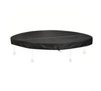 Yuanpgky Cubierta antipolvo redonda de tela Oxford, resistente 210D, cubierta protectora redonda para trampolín, para interiores y exteriores, resistente a la intemperie, con correas ajustables