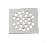 Yuanpgky Cubierta de drenaje de piso cuadrada Rejilla de drenaje de ducha de baño de acero inoxidable con diseño atornillado Sistema de drenaje antiobstrucción (cuadrado - plata)