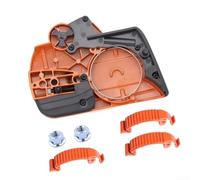 Yuanpgky Cubierta de embrague de motosierra con conjunto de freno de cadena, compatible con Husqvarna-440, 440 II, 440 E II, para modelos X-Torq, incluye tuercas de barra y clips de hebilla