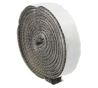 Yuanpgky Cuerda plana negra para estufa, 20 mm de ancho x 2 mm de grosor, 2 m de longitud, sello ignífugo de fibra de vidrio para estufas, hornos, calderas, hornos, puertas de chimenea, calor