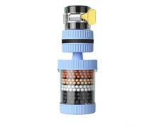 Yuanpgky Filtro de grifo de interfaz con cabezal de ducha a prueba de salpicaduras para la mayoría de grifos de cocina estándar, purificación de agua y tecnología de ahorro de agua para el hogar (azul