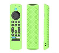 Yuanpgky Funda de silicona para control remoto Fire TV-Stick 4K, cubierta ligera a prueba de golpes con agarre antideslizante, fácil acceso a los botones (verde luminoso)