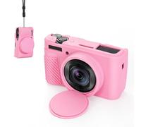 Yuanpgky Funda protectora de silicona suave para Canon PowerShot SX740HS / SX730HS, funda delgada antiarañazos para cámara con protector de lente, para uso diario al aire libre (rosa)