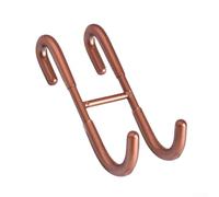 Yuanpgky Ganchos para puerta de ducha de acero inoxidable 304 con mango de silicona, no requiere taladrar para toallas y albornoces, arañazos y ruido, accesorios de baño (cobre)