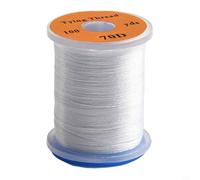 Yuanpgky Hilo de nailon fluorescente 70D para anzuelos de pesca con mosca, 100 m por carrete, compatible con soportes de carrete estándar (blanco)