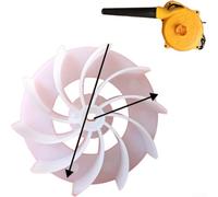 Yuanpgky Impulsor de ventilador de repuesto para RC 1001, rueda colectora de polvo de 10,5 cm, agujero de montaje de 6 x 8 mm para uso en taller con instalación estable