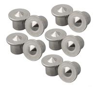 Yuanpgky Juego de 10 tacos de punta central de 6/8/10/12 mm, herramienta de alineación central para carpintería profesional y proyectos de bricolaje (10 mm)