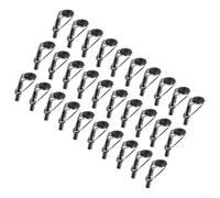 Yuanpgky Juego de 30 anillos guía para caña de pescar con 6 tamaños de 2,2 mm a 3,8 mm de diámetro, guías de pesca de hierro suave en agua salada para construcción y reparación de cañas