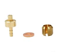 Yuanpgky Juego de 5 cabezales de aceite de oliva Naald con cuerpo de cinco líneas para inserto de manguera de freno HOPE Tech3 V4/E4/X2, metal dorado