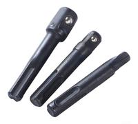 Yuanpgky Juego de adaptadores de llave eléctrica de 3 piezas para SDS PLUS compatible con 1/4 3/8 1/2 pulgadas de acero al cromo vanadio longitudes extendidas para un mejor alcance