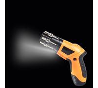 Yuanpgky Juego de destornilladores eléctricos inalámbricos con luz y batería recargable de iones de litio, mini taladro de 3,6 V 180 RPM con portabrocas de 6,35 mm y par de torsión de 3,5 Nm para