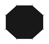 Yuanpgky Jump Bed - Toldo para cama elástica redonda de 6 pies a 16 pies, protección UV 95% HDPE con ventilación y defensa contra desechos, color negro (10 pies)