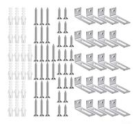 Yuanpgky Kit de accesorios de montaje para pizarra blanca, soportes de montaje en pared de metal con tubos de expansión y tornillos para pizarras de borrado en seco, instalación segura para uso