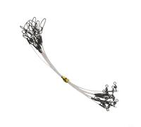 Yuanpgky Línea líder de pesca de fluorocarbono de 20 libras a 80 libras para agua salada y agua dulce con cierre giratorio, kit de 12 piezas con 6 longitudes de 6 a 24 pulgadas (6 a 20 libras)