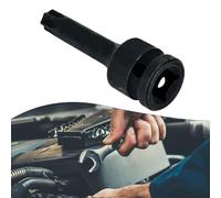 Yuanpgky Llave de 1/2 pulgada para adaptador de enchufe Torx para T20 para T30 T40 T100, construcción de acero cromado, compatible con llaves de cabeza cuadrada de 1/2 pulgada y enchufes hexagonales