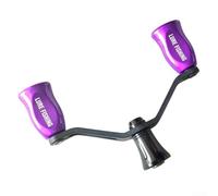 Yuanpgky Mango de brazo basculante doble de fibra de carbono para carretes de pesca DAIWA Fuego, Prorex V, Salamandura, compatible con la serie LT, modelos 20G (morado)