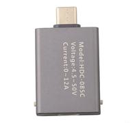 Yuanpgky Medidor de voltaje y corriente USB-C para análisis de carga PD3.0/.0/FCP//AFC, 4.5-50V, 0-12A, potencia máxima de 600W, medición bidireccional, rotación de 360°(B)