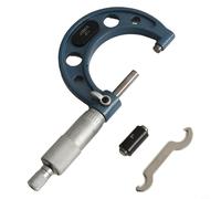 Yuanpgky Micrómetro exterior con graduación de 0.0001 pulgadas y tope de trinquete, acabado cromado satinado para una medición precisa del diámetro externo en 0-1 pulgada, 1-2 pulgadas, 2-3 pulgadas