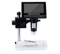 Yuanpgky Microscopio digital - Pantalla LCD de 4.3 pulgadas - Enfoque manual 50X-1000X - Grabación de vídeo USB, para tela de joyería, placa de circuito biológico industrial