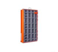 Yuanpgky Organizador de almacenamiento de cebo impermeable con separadores extraíbles y componentes absorbentes de humedad para aparejos de pesca, 27 x 18 x 4,5 cm y 35 x 22 x 4,5 cm (naranja)