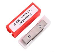 Yuanpgky Paquete de 10 cuchillas de inserción de carburo de tungsteno, cortador reversible de 50 x 12 x 1,5 mm, para cabezales de cepilladora de carpintería, raspador de pintura, bisel de 35°, 2 filos