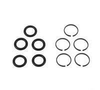 Yuanpgky Paquete de 5 anillos de bloqueo de llave de aire de 3/8 pulgadas | Evita la caída del enchufe, agarre seguro, incluye junta tórica, se adapta a llaves de aire, acero negro