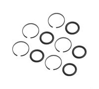 Yuanpgky Paquete de 5 anillos de bloqueo de llave de aire de 3/8 pulgadas | Evita la caída del enchufe, agarre seguro, incluye junta tórica, se adapta a llaves de aire, acero negro
