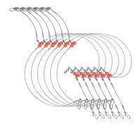 Yuanpgky Paquete de 6 líderes de pesca con pivotes a presión, líder principal de 90 libras y mango de potencia de 55 libras, equipo de alambre de pesca de agua salada monofilamento de nailon para