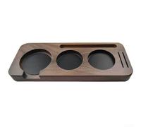 Yuanpgky Para Barista Coffee Tamper Rest Station Soporte de plataforma de madera Soporte Espresso Tamping Mat para 51mm 58mm Accesorios para hacer café (F)