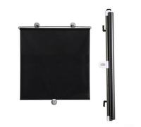 Yuanpgky Persianas enrollables retráctiles con ventosa para ventanas y coches, cortina opaca de PVC sin taladrar, 125 x 45 cm, diseño apto para la pared para el hogar, la oficina o el vehículo (1)