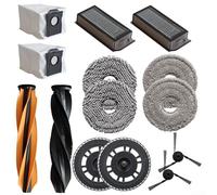 Yuanpgky Piezas de aspiradora robot para Dreame para X50 Pro para X40 S40, kit de 14 piezas con cepillo de rodillo, cepillos laterales, filtros, almohadillas de fregona y bolsas de polvo