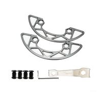 Yuanpgky Protector de cadena de aleación de aluminio para bicicleta de 104 mm para BCD Mountain, cubierta protectora de piñón 30-40T, compatible con platos de dientes de 30/32/34/36/38/40 (gris 34-36T