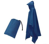 Yuanpgky Refugio portátil 3 en 1 de lona de lluvia, impermeable, tapete de suelo, refugio de campamento, cubierta de lluvia multiusos para senderismo, pesca, montañismo (azul oscuro)