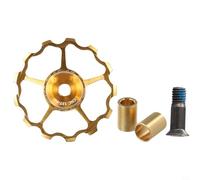 Yuanpgky Rueda de cambio trasera para bicicleta de carretera - 11T, 13T, 15T polea de aluminio con rodamientos de acero sellados, impermeable y a prueba de polvo, compatible con (dorado 13T)