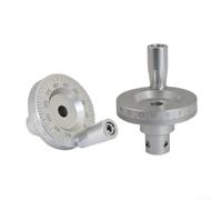 Yuanpgky Rueda de mano de torno para tornos de metal, volante deslizante de aleación de aluminio con escala, 50 mm de diámetro, compatible con eje de 6/8/10/12 mm, rueda oscilante plateada para (6 mm)