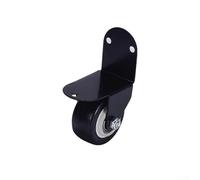 Yuanpgky Ruedas giratorias en forma de L con placa de montaje, rodillos silenciosos de PVC con rodamiento de 120 kg para cuna de bebé, mesa de soporte para plantas, color negro (2 pulgadas)