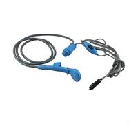 Yuanpgky Sistema de ducha de 12 V con bomba eléctrica Kit de baño de camping Control de presión ajustable Manguera de 2 M Viaje Senderismo Equipo de lavado de coches con bolsa de