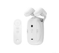 Yuanpgky Sistema de motor de cortina inteligente con control remoto para barra romana TU Rail inalámbrico funciona con pilas para el hogar motorizado blanco (1 poste romano)