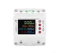 Yuanpgky Smart WiFi Medidor de energía bidireccional 100A Protector de voltaje de CA con monitoreo de corriente Control remoto Soporte de voz para el hogar