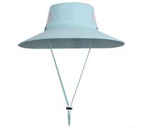 Yuanpgky Sombrero Boonie para pesca, senderismo y actividades al aire libre, gorra de malla de protección solar UPF 50+ con ajuste ajustable, tela de nailon ligera de secado rápido, transpirable (azul