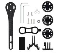 Yuanpgky Soporte de cronómetro de fibra de carbono para bicicletas de carretera, soporte ajustable de 180° con 3 bases, ligero y para una extensión de larga duración, compatible con cámaras de acción