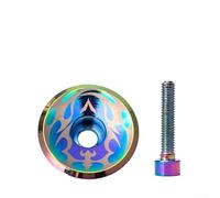 Yuanpgky Tapa superior y perno de aluminio para auriculares sin rosca de 1 1/8 pulgadas, compatible con horquillas, componente ligero de aleación 6061 (C)