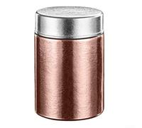 Yuanpgky Tarro de almacenamiento de té de titanio | Tarro hermético a prueba de humedad de 280 ml | para granos de café, recipiente de metal portátil | con sello de silicona plateado (rosa, 280 ml)