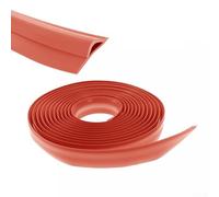 Yuanpgky Tira de transición de suelo de 5 m para alfombras y suelos duros, sin costuras para bordes en gris o marrón, material TPE con respaldo para una fácil instalación, (5 m marrón)