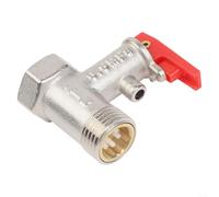 Yuanpgky Válvula de seguridad de latón para caldera de 1/2 pulgada DN15 ajustable con funcionamiento máximo ± 100 °C y presión de escape de seguridad ≤0.8 MPa