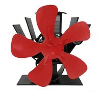 Yuanpgky Ventilador de chimenea portátil de 5 aspas alimentado por calor para pesca en hielo y camping, eficiente soplador de estufa de leña para una distribución uniforme del aire caliente