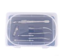 Yuanpgky WL-1529K - Juego de cinceles neumáticos para eliminar óxido y escalador de aire con 5 cinceles para eliminación de yeso, tallado de piedra y carpintería en construcción y arte